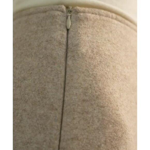 OGL Cashsoft Wool Like Flared Maxi Skirt Sz Medium Oatmeal Beige Womens - Picture 14 of 16